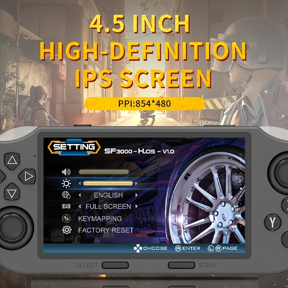 SF3000 Portable Handheld Gaming Device with IPS Display
