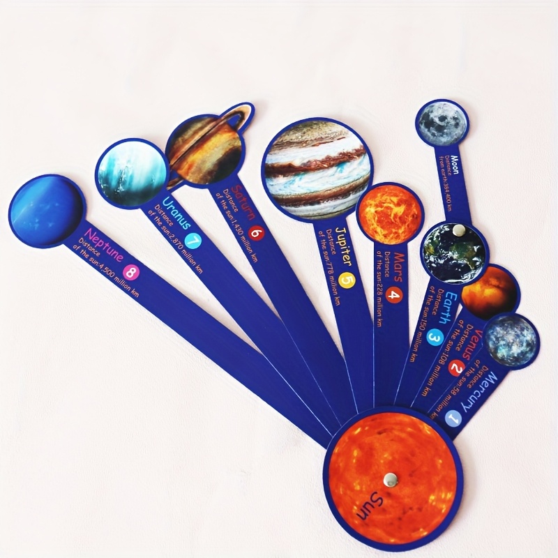 Solar System Planets Flashcards, Teacher's Teaching Aid, Suitable For Early Childhood Educational Tools To Learn And Space Knowledge, Hoojojo