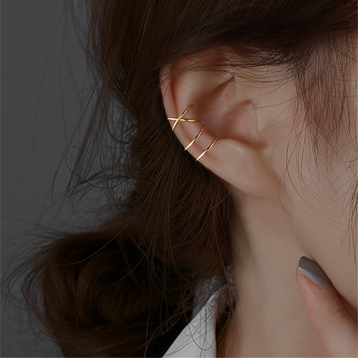 2pcs/set Classic Easy Line Ear Clip Set