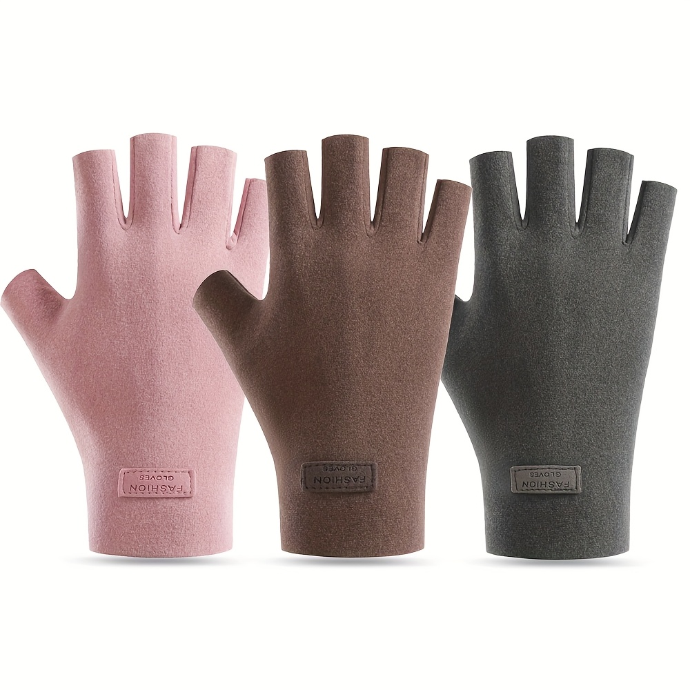 

Space Women's Winter Gloves - Soft, Warm Knit With Fingerless Design For Outdoor Activities & Sports, Space