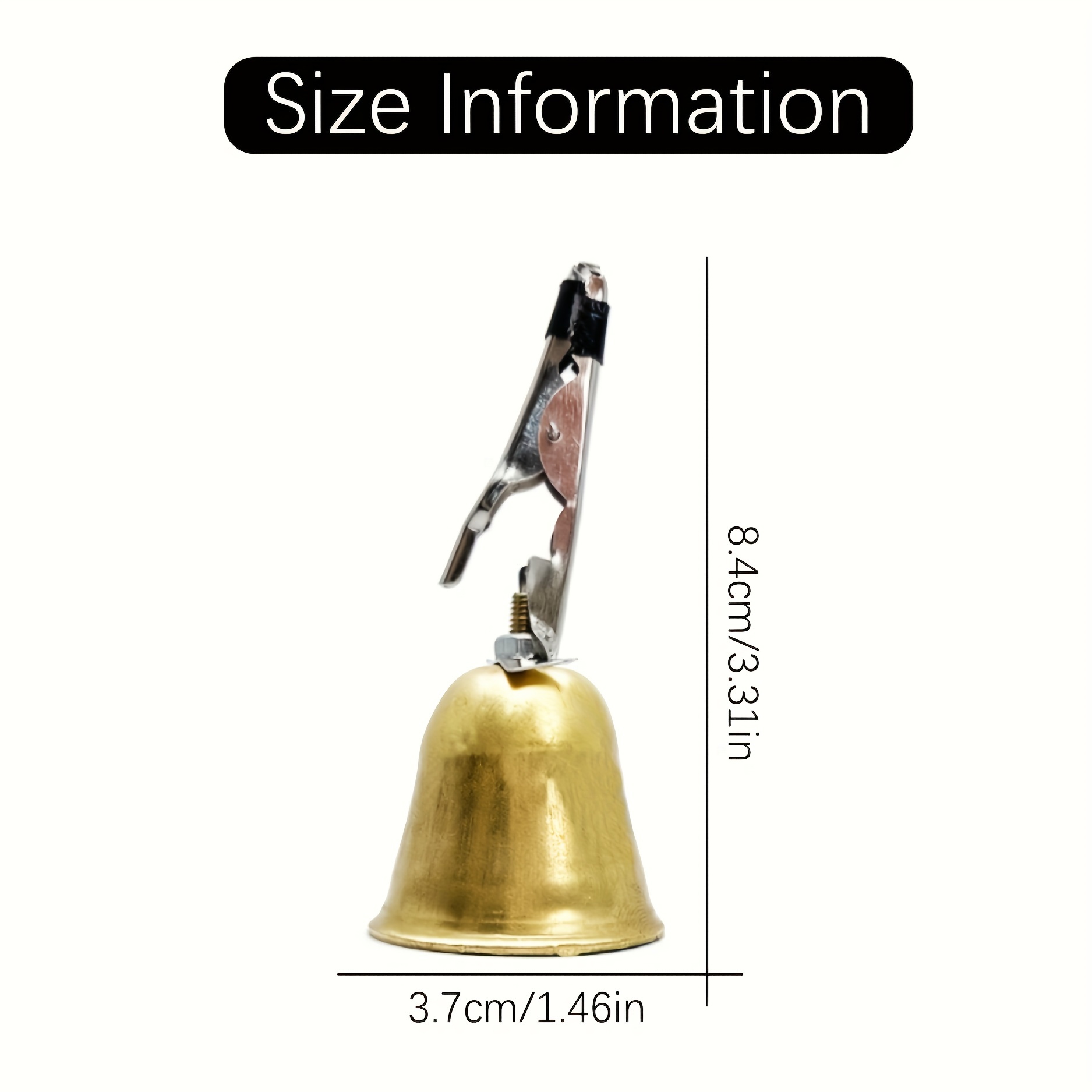 * 2pcs/4pcs Fishing Copper Bell Alert With Clamp, Clip-on Rod Bite Indicator