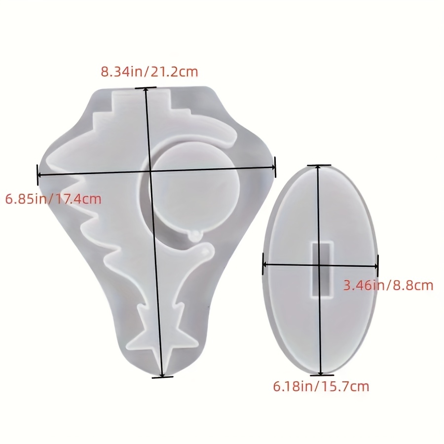 2pcs Diy Christmas Decorations Christmas Tree Clay Mold Silicone Mold Photo Frame Silicone Mold Suitable For Resin Plaster