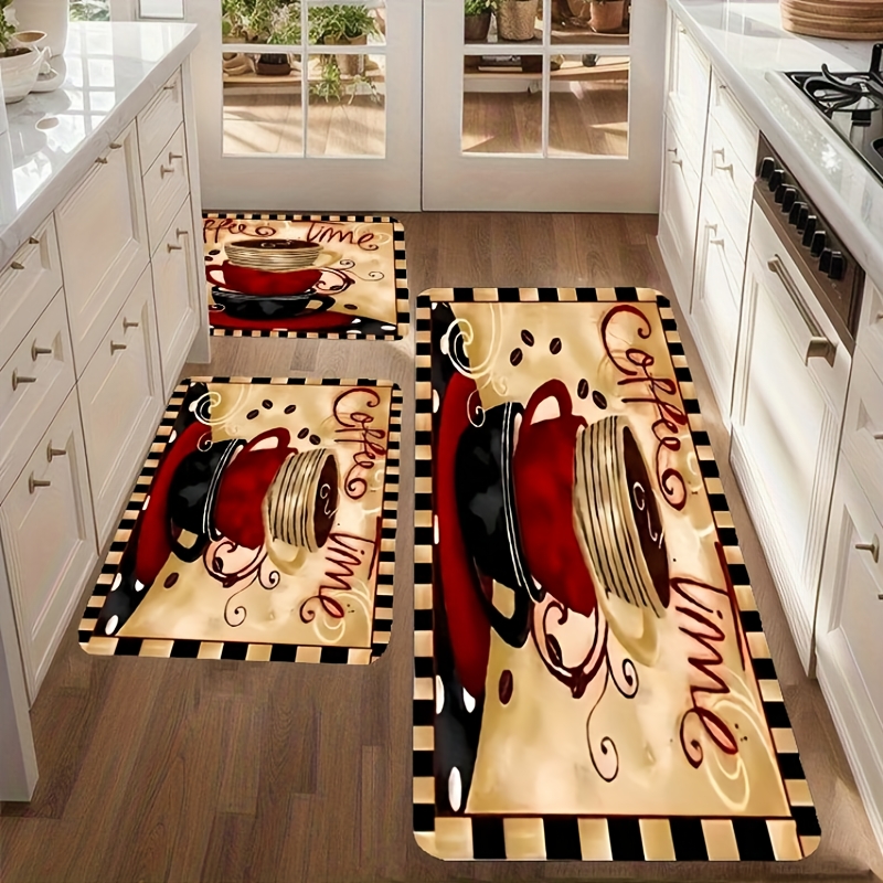 3pcs Kitchen Floor Mats Combination Cushioned Kitchen Rugs Non-slip Kitchen Floor Mats And Rugs Kitchen Floor Cozy Mats