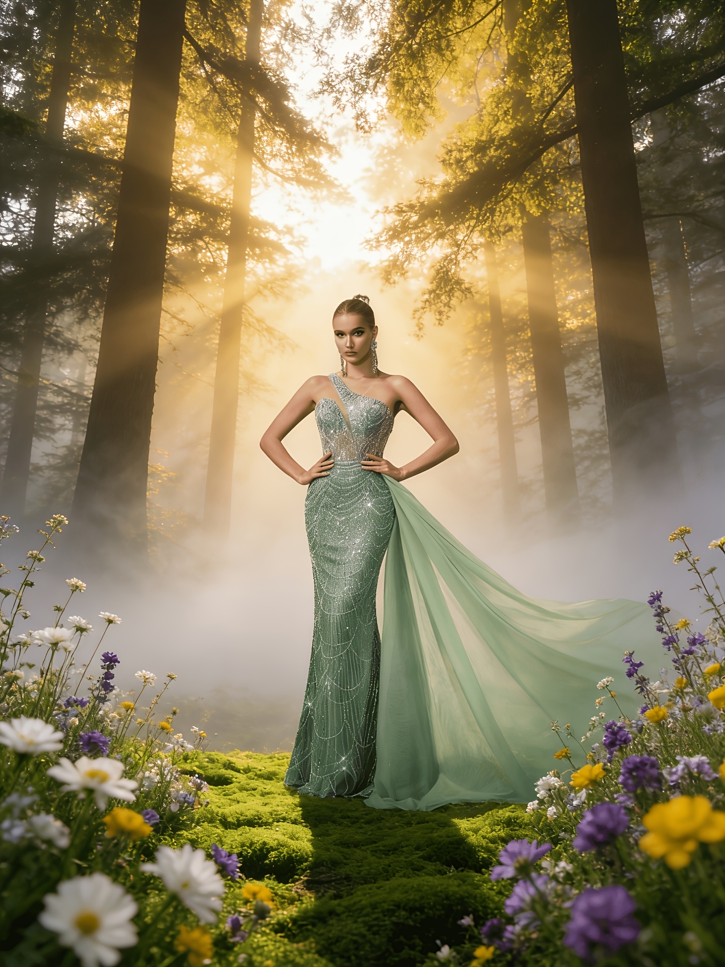 Mint Green Women'* Shoulder Sleeveless Sequined Gorgeous Formal Dinner  Party Dress