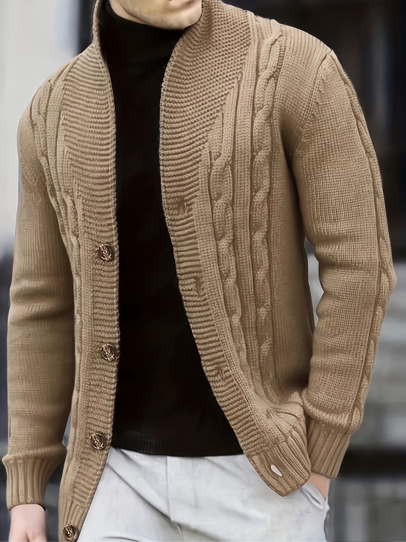 exclusive Knit Long Sleeve Pullover Sweater Temujin OBM Men's Fashion New Twist Solid Color 5 exclusive Knit Long Sleeve Pullover Sweater Temujin OBM Men's Fashion New Twist Solid Color - Image 5