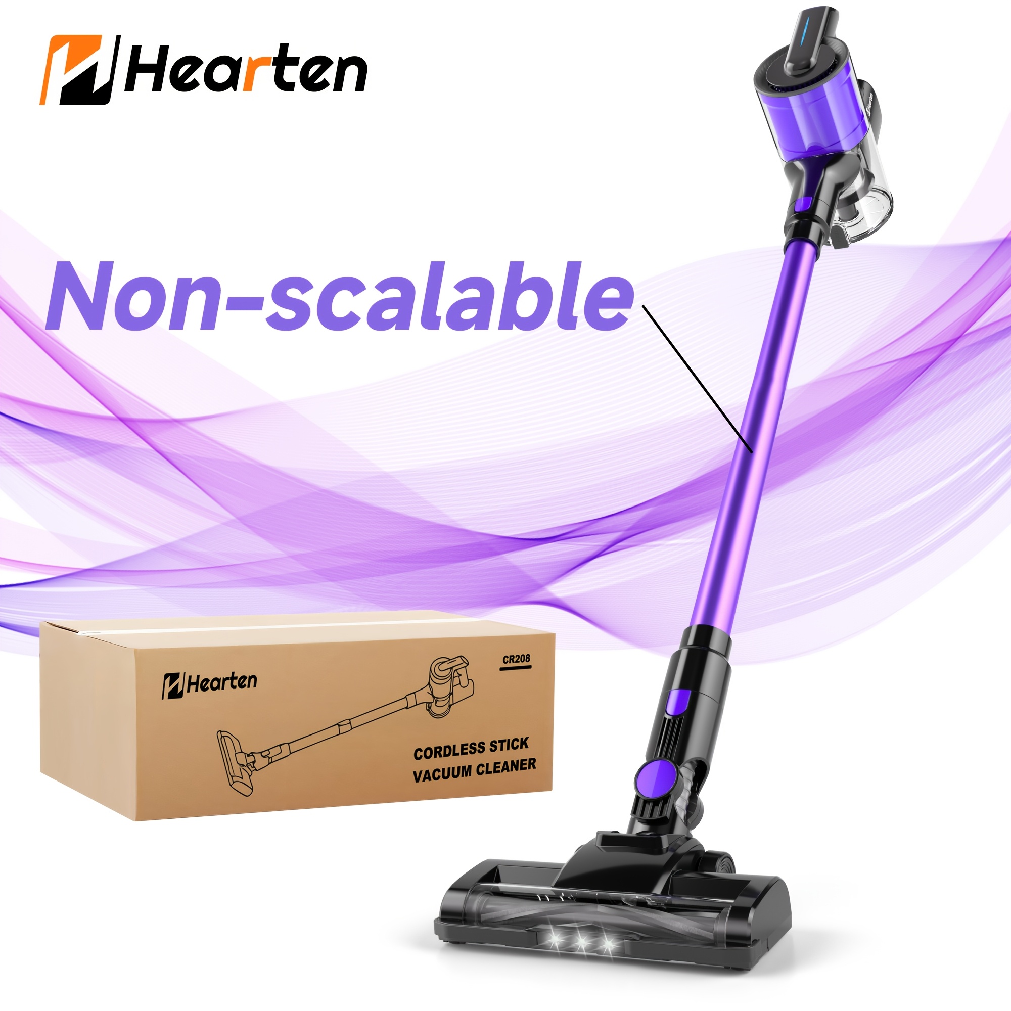Image of This 6-in-1 Cordless Upright Vacuum Cleaner Boasts A Powerful 45, 000pa Suction, A Handheld Stick Design, A V-shaped Roller Brush, And A Self-standing Feature. Perfect For Home, Car, And Pet Cleaning.