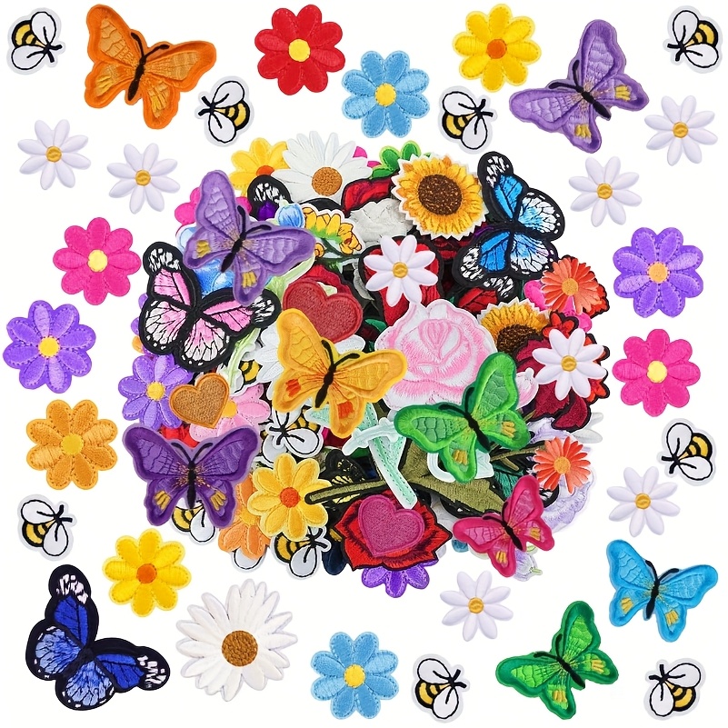 SUC-Autocollants En Tissu De Broderie Lot De 12 Patchs Appliqués à