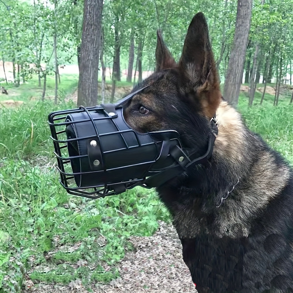 Stainless steel dog mouth cage for dog training, breathable adjustable buckle, anti slip, breathable dog mouth cover for drinking water, suitable for anti bite training of medium and large dogs