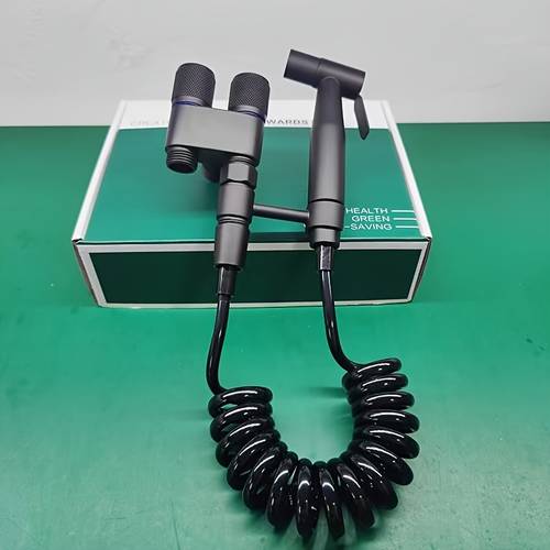 201 high pressure stainless steel handheld bidet kit modern toilet bidet faucet wall mounted dual outlet angle non electric ceramic installation accessories no electricity or batteries required