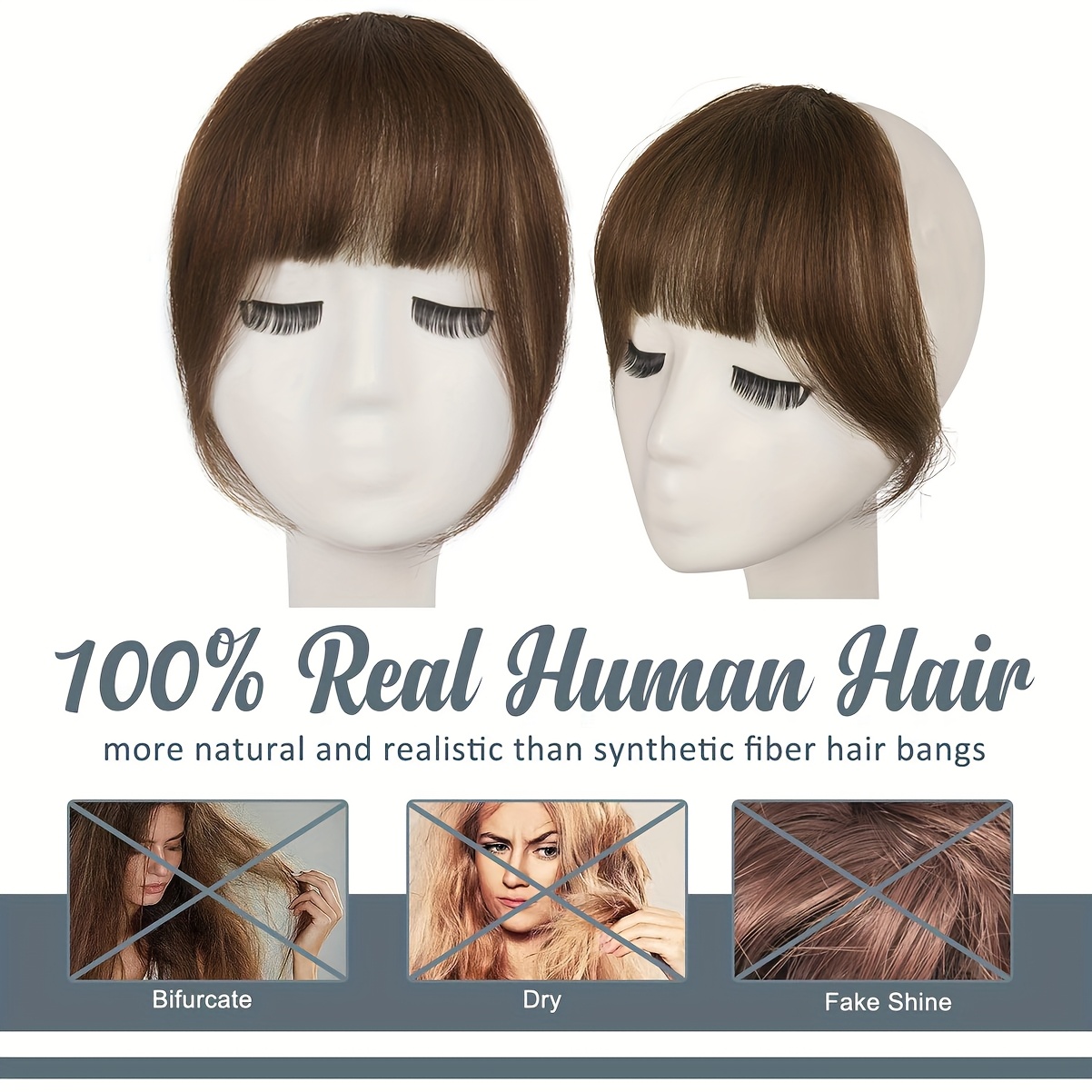 clip in bangs 100 human hair fringe clip on  l hair extensions daily party fringe french clip in thick   full bangs details 6