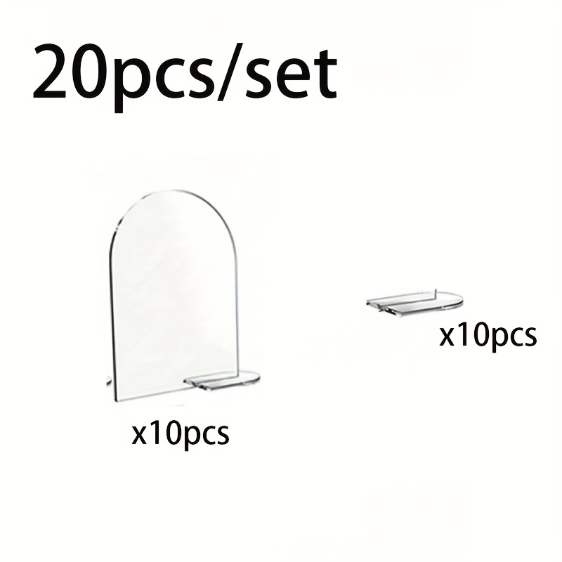 E-shop 10/20 Stück/Satz, Transparente Acryl-Bogensitzkarten, DIY Blankokarten zum Beschriften von Zahlen, Neue Hochzeitsdekorationen, Partyzubehör,