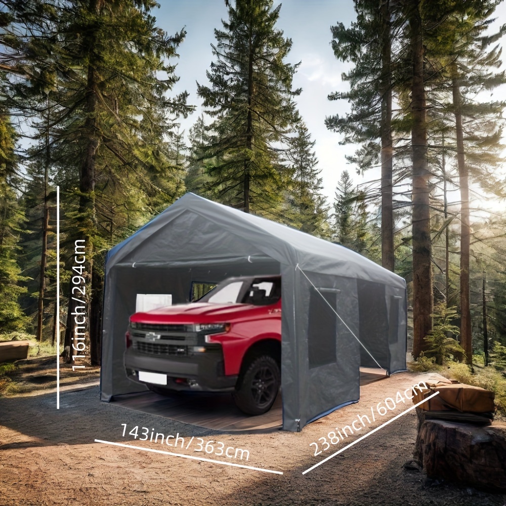 heavy duty outdoor portable garage ventilated canopy Temu