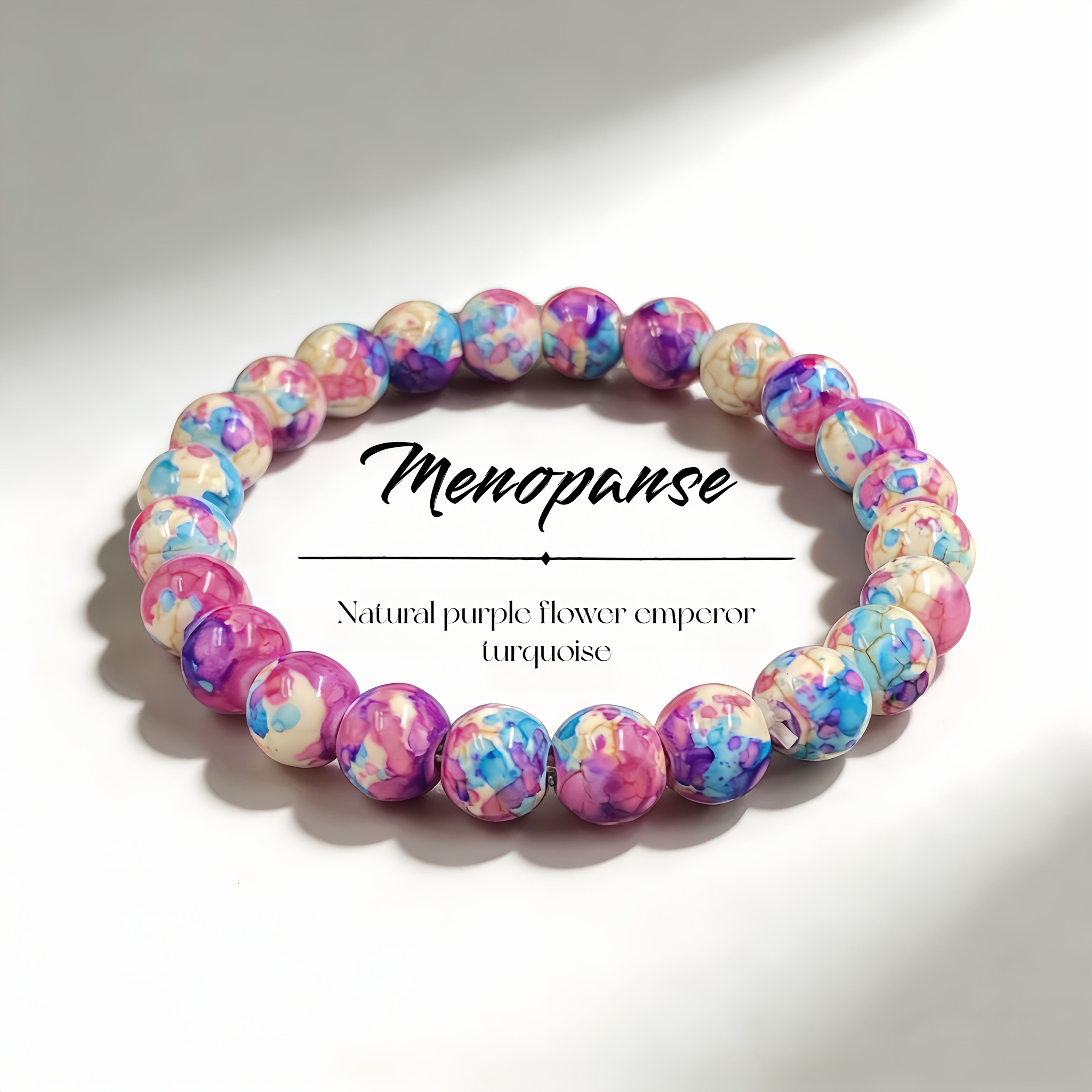Purple Flower Pine Stone Bracelet, Balance Emotions. Suitable For Daily Wear And An Ideal Gift For . A Surprise Gift For Mothers