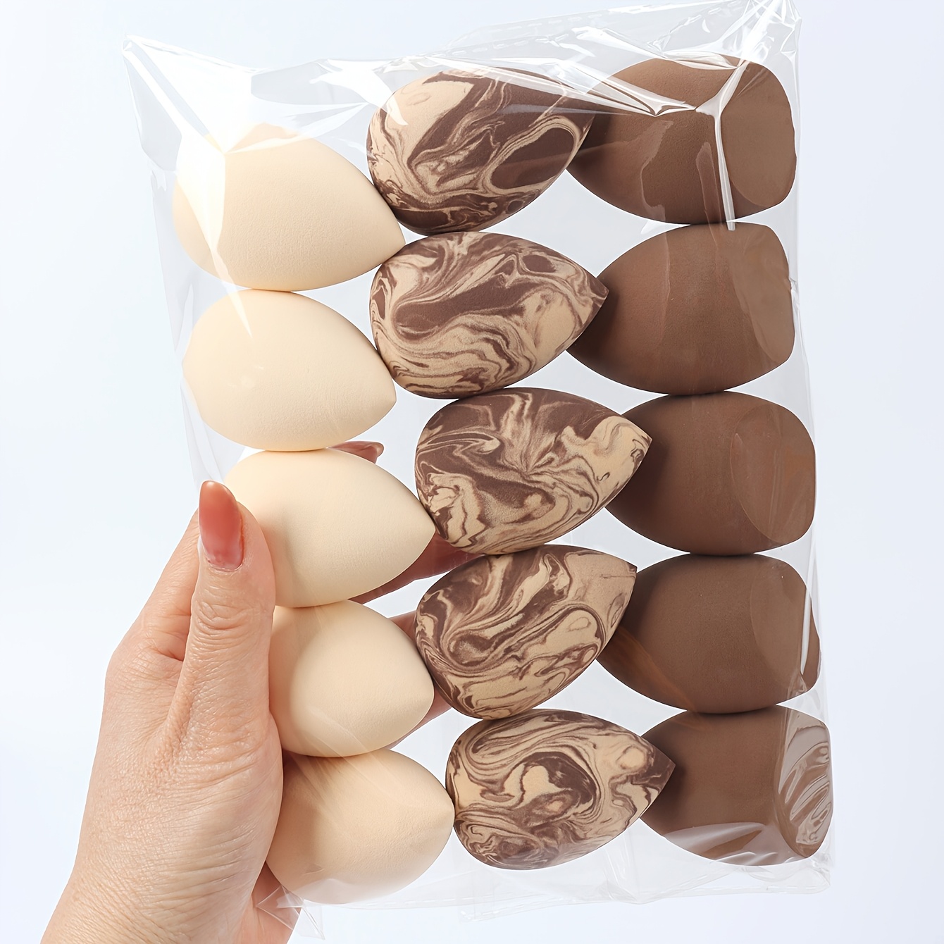Image of 15pcs Professional Makeup Sponge, Flawless Soft Setting Face , Multicolor Beauty Sponge Cosmetic Applicator For Powder, Liquid, Facial Makeup Tools