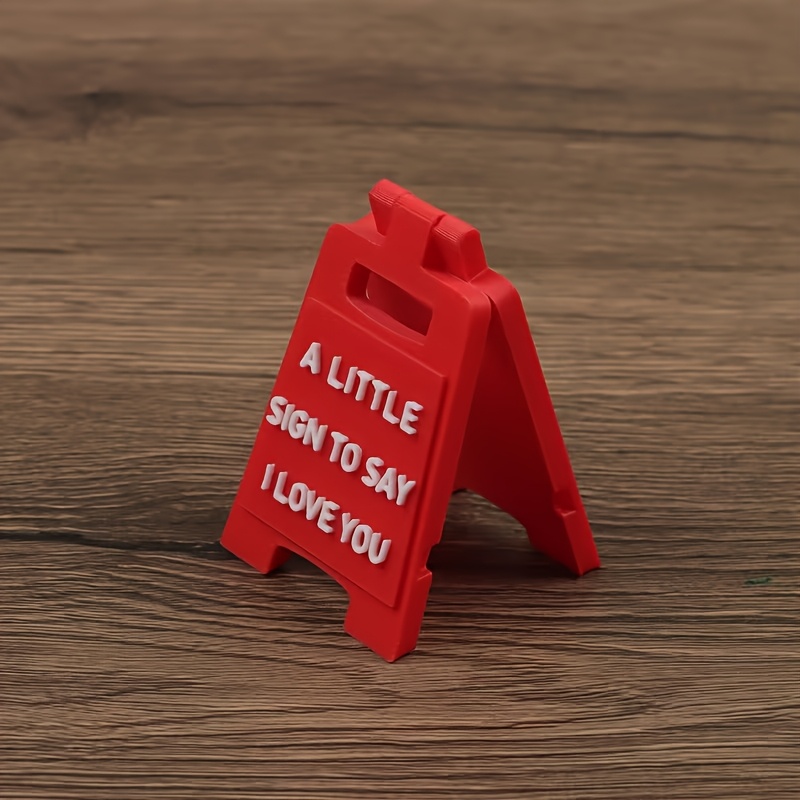 3d Printed Mini "i Love You" Sign - Plastic Desktop Decoration Suitable For Valentine's Day Gift, Wedding, Or Decor With English Lettering & 3d