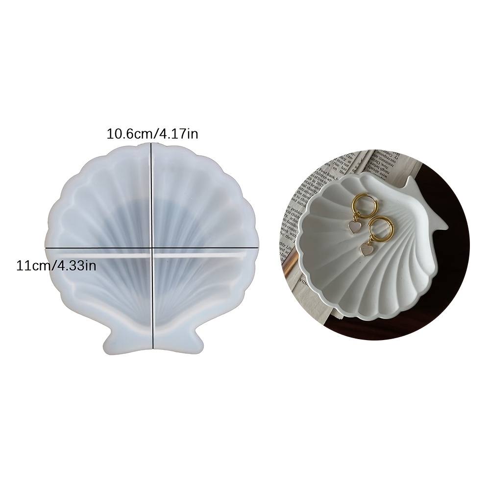 TEMU Moule en silicone résine, 1pc Plateau océan Moule plâtre, Moule créatif assiette , Moule résine époxy pour décoration intérieure & ornements