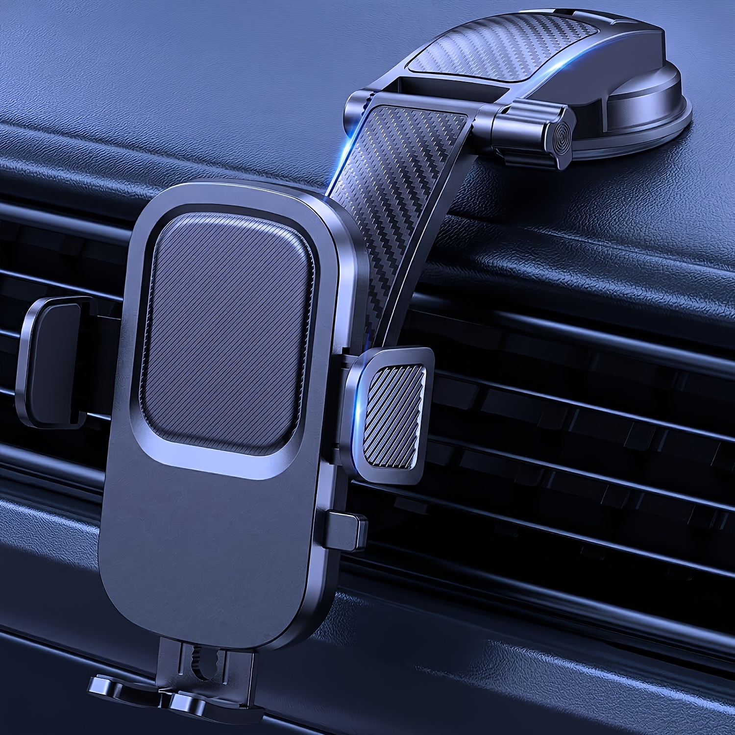 TEMU Car Phone Holder, Adjustable Mobile Phone Mount, Suction Cup Cell Phone Holder Fits For Iphone And All Phones
