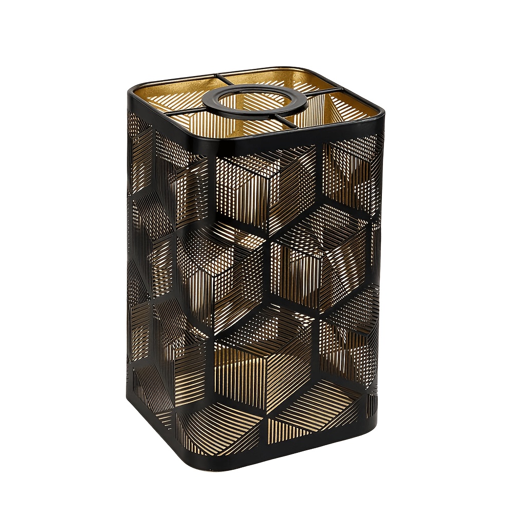 1pc Modern Metal Lamp Shade Suitable For Table Lamp & Floor - Single-stage Rectangular Lampshade With Diffuser, Fixture For, Office, Bedside - Compatible For Table/lookdown (lampshade Only)