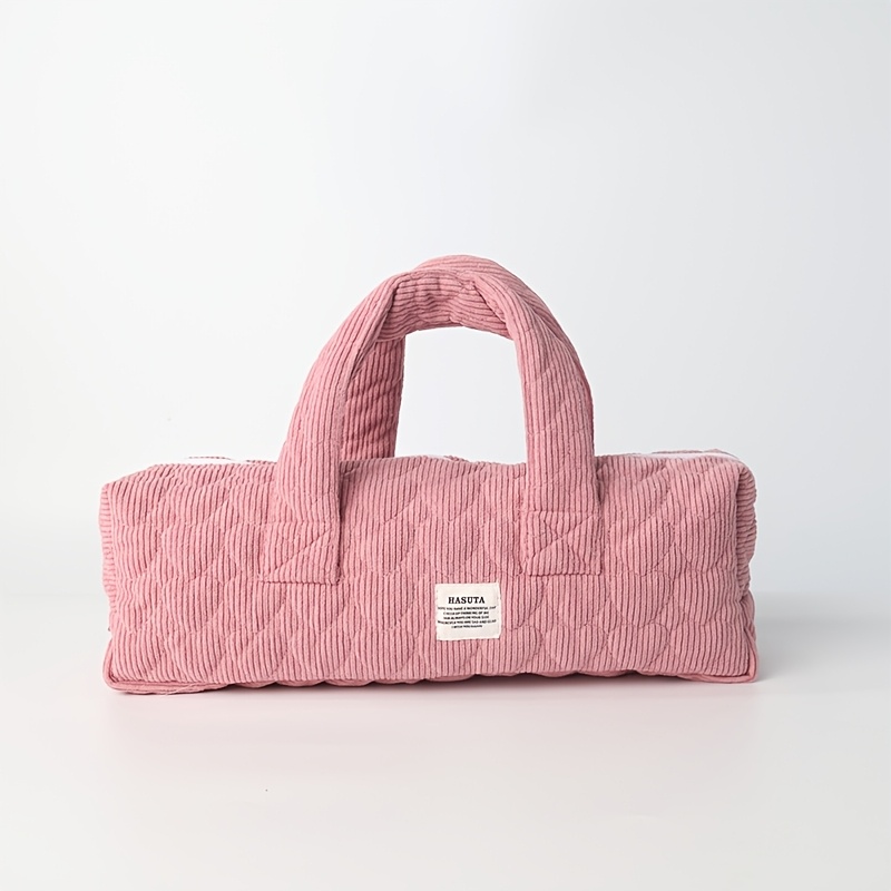 TEMU A Large-capacity Quilted Heart-shaped Cosmetic Pouch, An Hair Dryer Tote Bag, A Portable Handbag