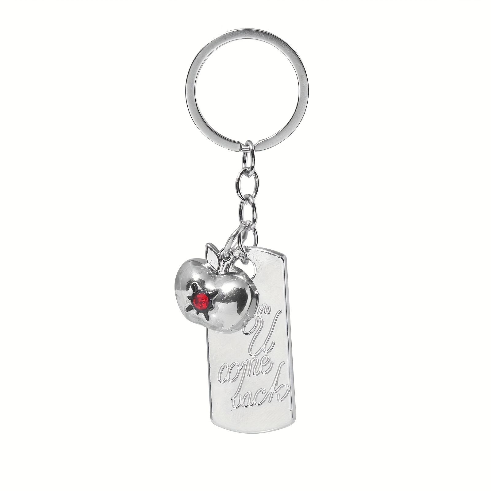 Large Love And Xia Yizhu Matching Keychain Xia Yizhu Silvery Square Backpack Pendant