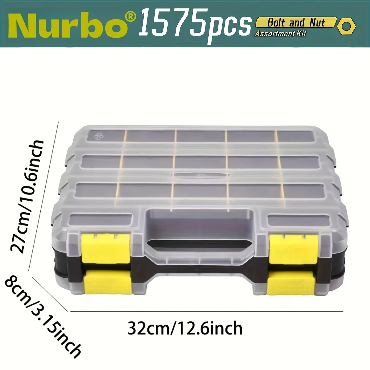 Juego de 1575 piezas de tuercas y tornillos, acero inoxidable, cabezas Phillips y planas, con varias tuercas, arandelas y caja organizadora de doble cara - Imagen 2