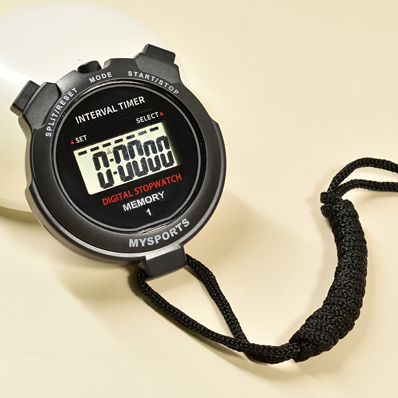 sports fitness stopwatch timer electronic referee timer for running with clear display and lanyard ideal for running and track and field training