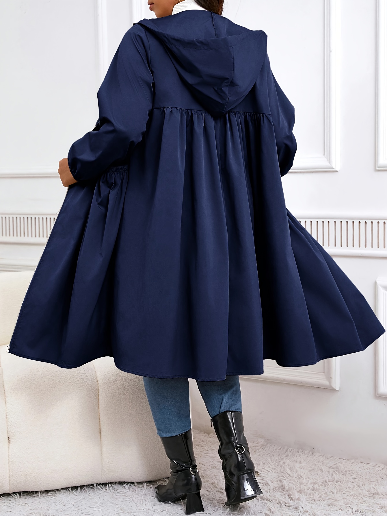plus size womens oversized elegant hooded cloak coat long Temu