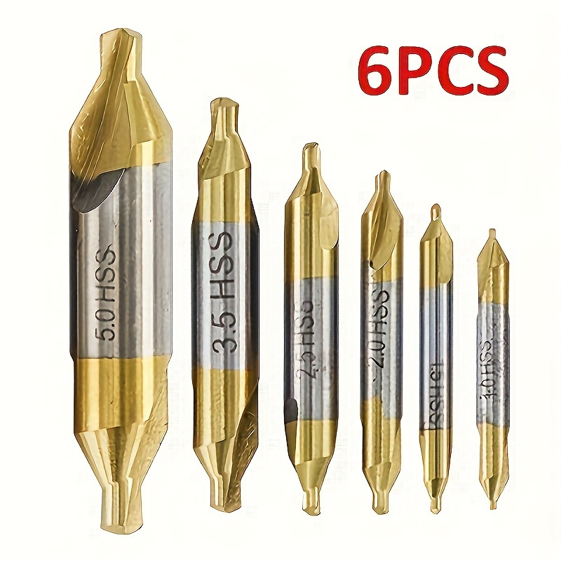 

6pcs Titanium-coated - Set, 1.0-5.0mm - Metalworking &