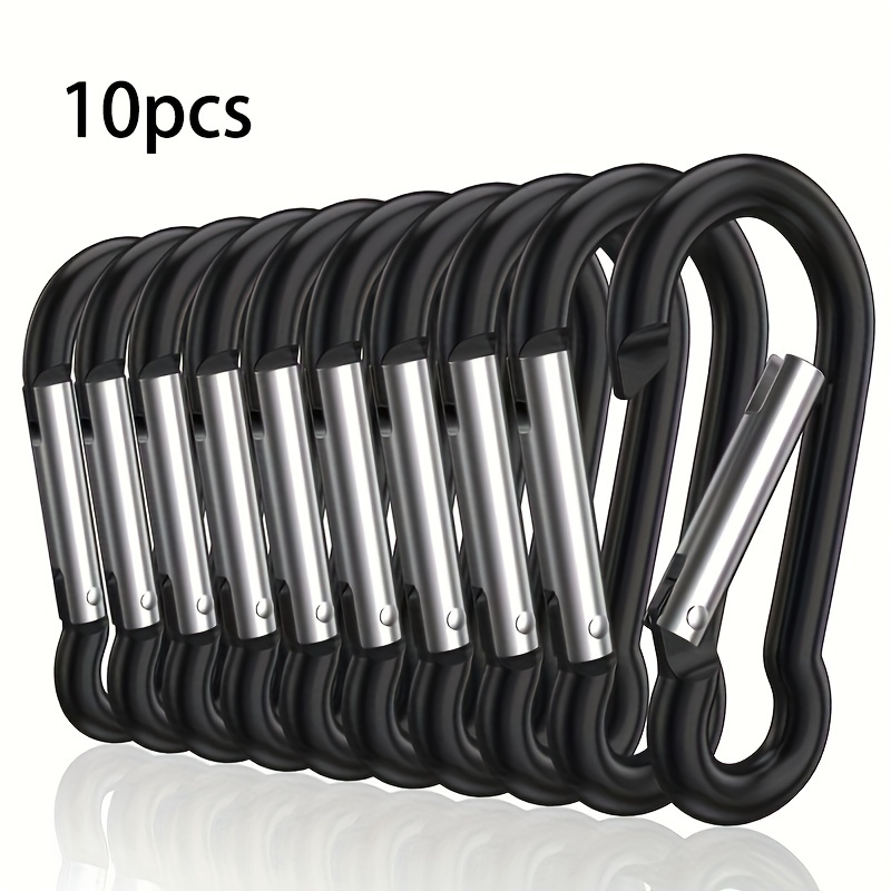 10pcs Durable Aluminum Alloy Carabiner For - Spring Snap Hook Keyring