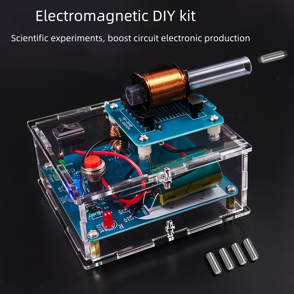 

Diy Electromagnetic Soldering Kit - Mini Electronic Practice Set For Welding, & Education - Battery-powered (aa Batteries Not Included) - Acrylic Construction