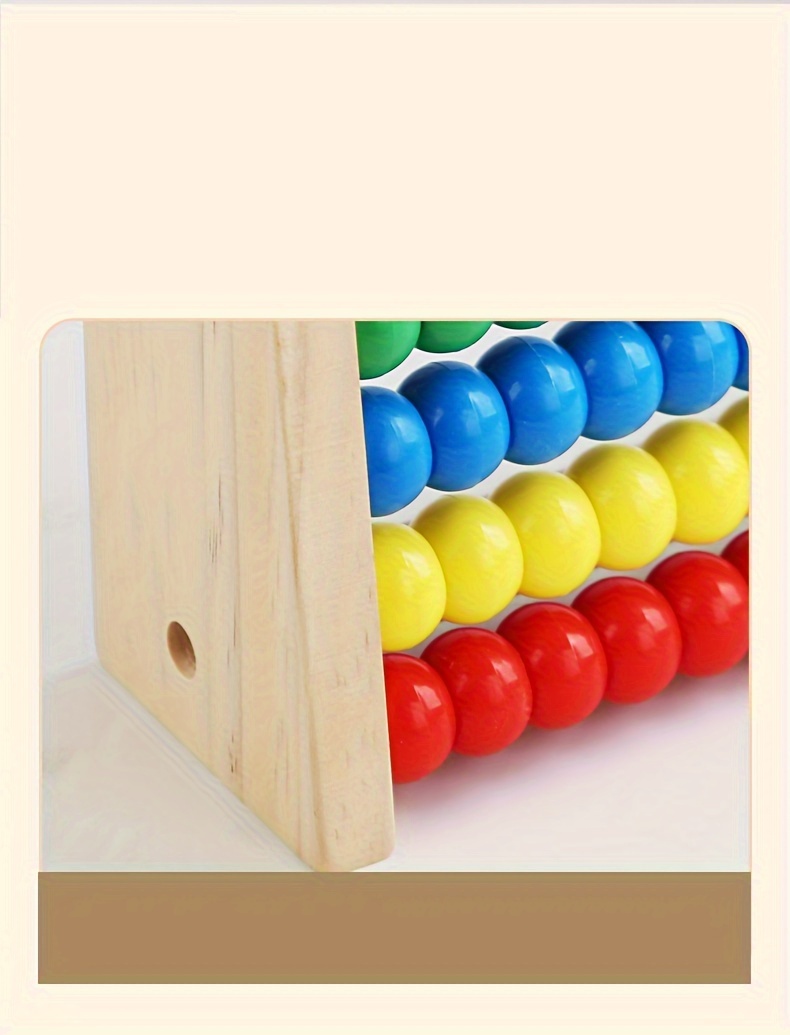 Montessori Wooden Abacus Counting Toy Kids Educational Math - Temu