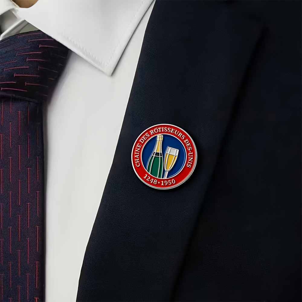 TEMU Custom Color Photo Logo Golden Badge, Personalized School Emblem, Stainless Steel Family Badge, Club Logo Badge, Color Printed Novelty Badge,