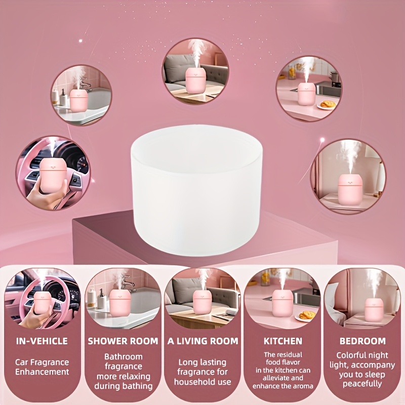AromaCare USB Facial Steamer Humidifier with Ultrasonic Mist, Intelligent Power-Off, Strong Atomization, Delicate Spray for Dry & Oily Skin, Bedroom, Living Room, Desk, Car - Valentine'S Day, Mother'S Day Gift