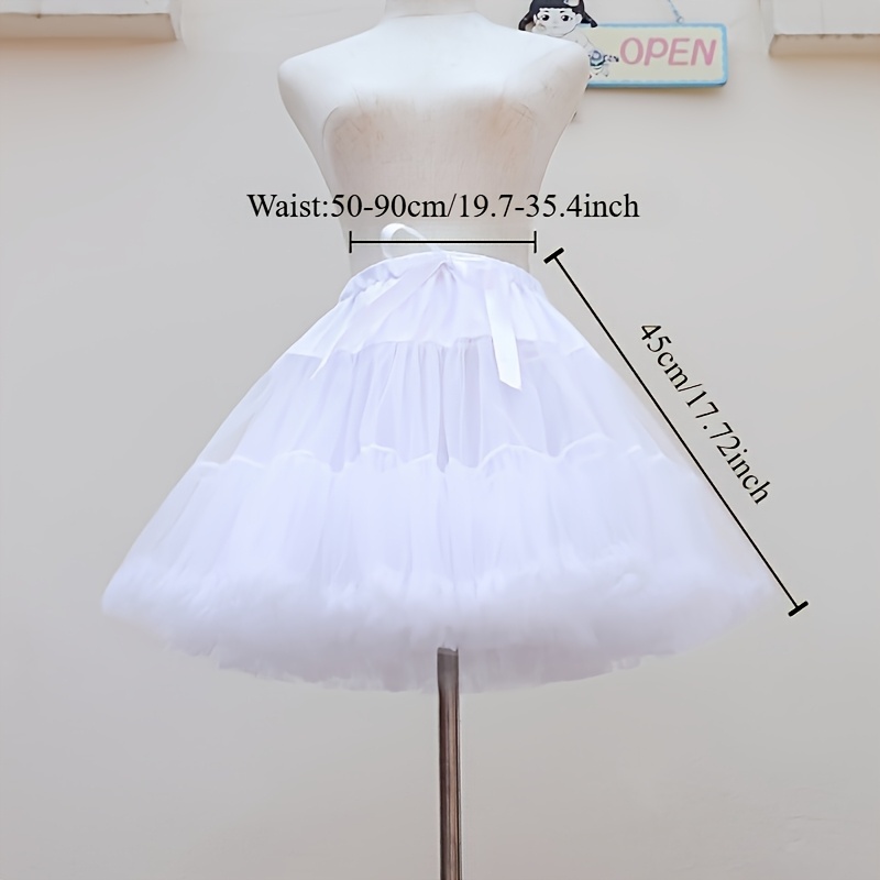 TEMU Skirt Support Clouds Boneless Soft Net Tulle Skirt Support White Petticoat Puff Skirt Skirt Petticoat