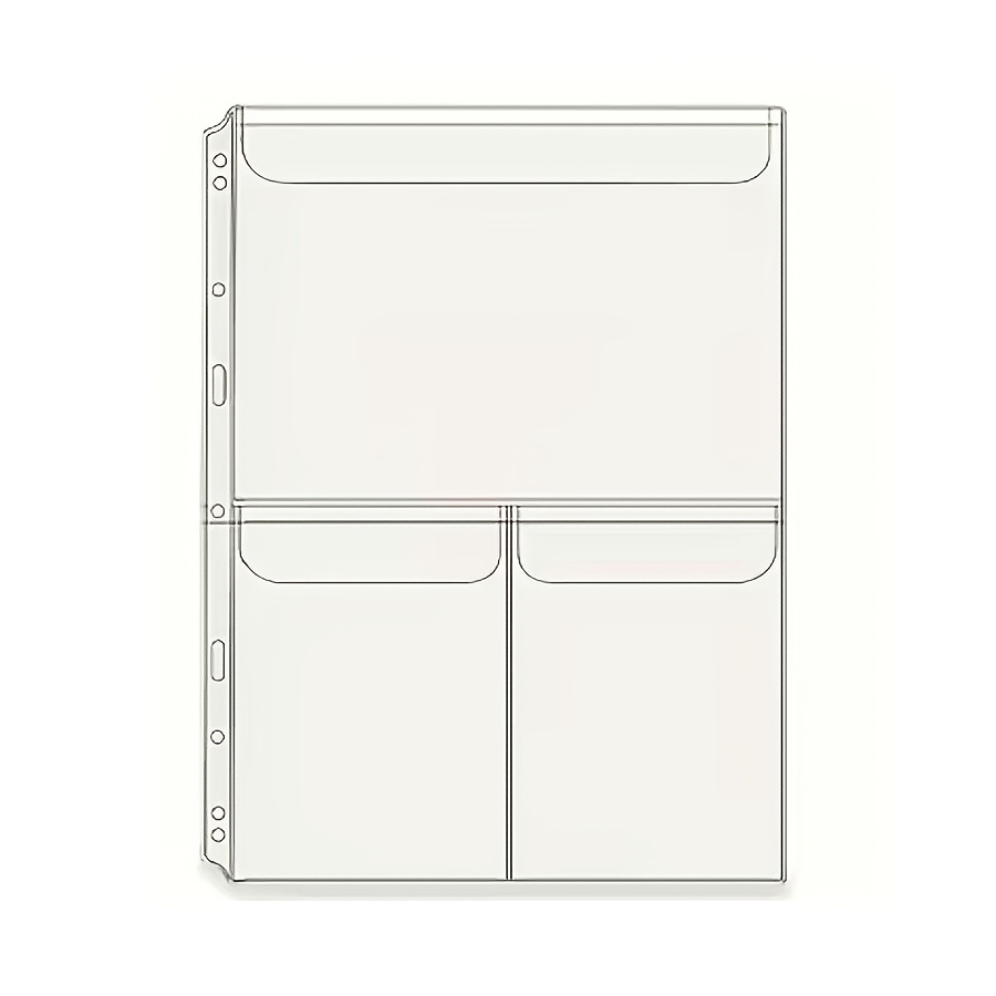 TEMU Lot de 5 classeurs en plastique format A4 à 3 pochettes, dossiers en PVC à 9 trous, sacs à feuilles mobiles pour budgétaire, sacs à feuilles