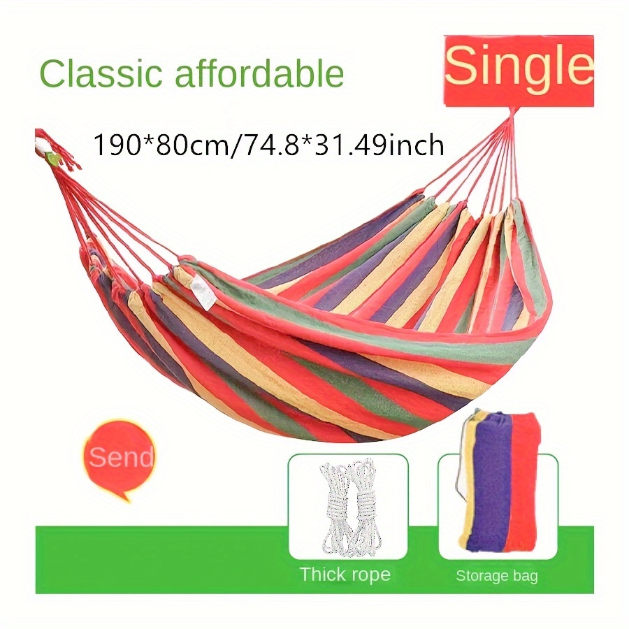 

1pc Outdoor Hammock With Carabiner Clips, For Outdoor Camping, Travel