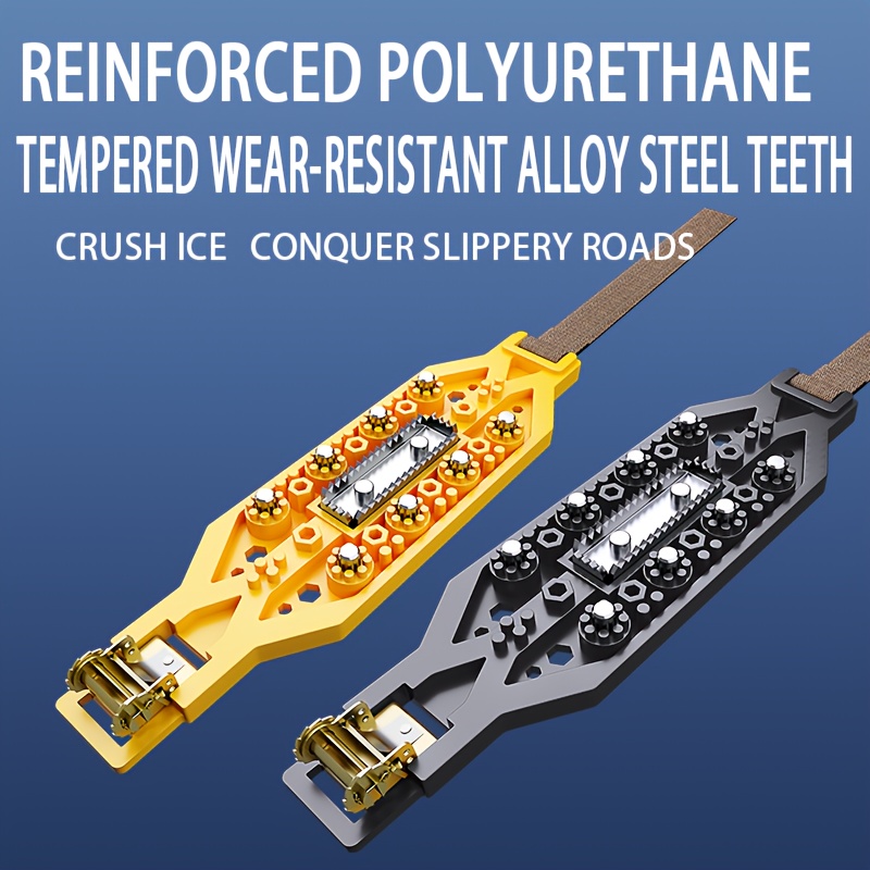6pcs steel tooth anti slip wear resistant tpu material car snow chains portable installation suitable for winter snow recommended 4 chains per tire Product details 2