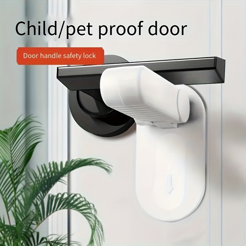 

1 Pet Safety Door Lock - No Drilling Required, Anti-pinch Guard,