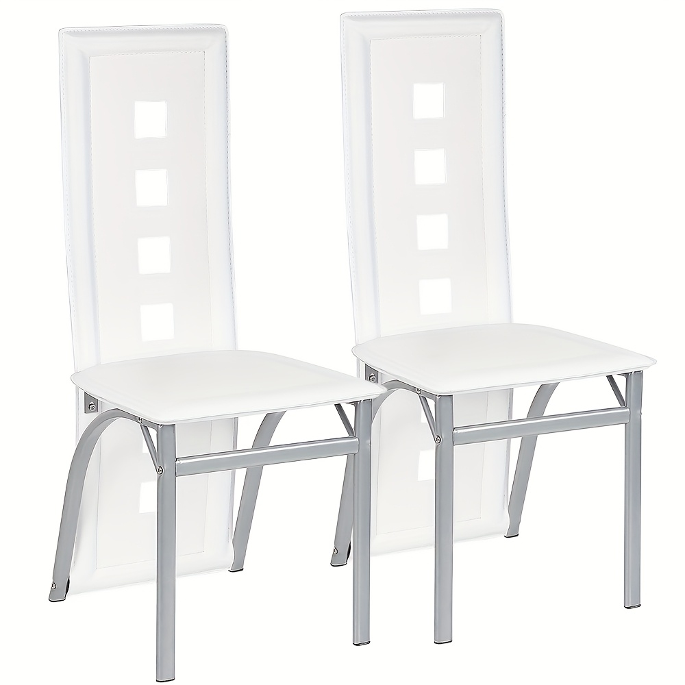Set Of 2 Dining Chairs, Kitchen Chairs, Leisure Chairs, Suitable For Kitchen, Living Room, Bedroom, , .5x43cm, White