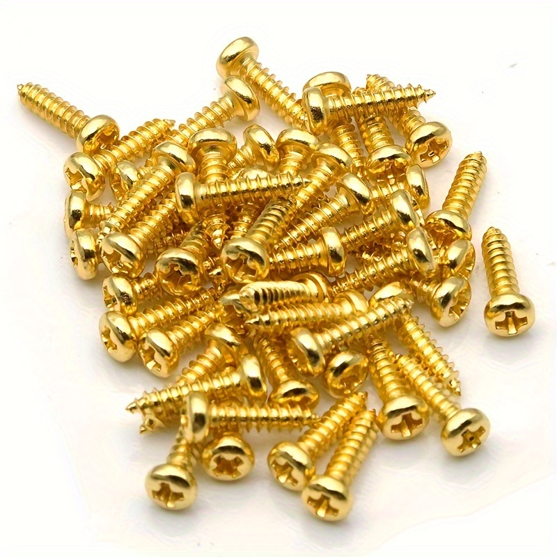 50pcs Of Screws For Mounting Guitar Tuning Pegs, Suitable For Acoustic Guitars, Electric Guitars, Electric Basses, And Classical Guitars