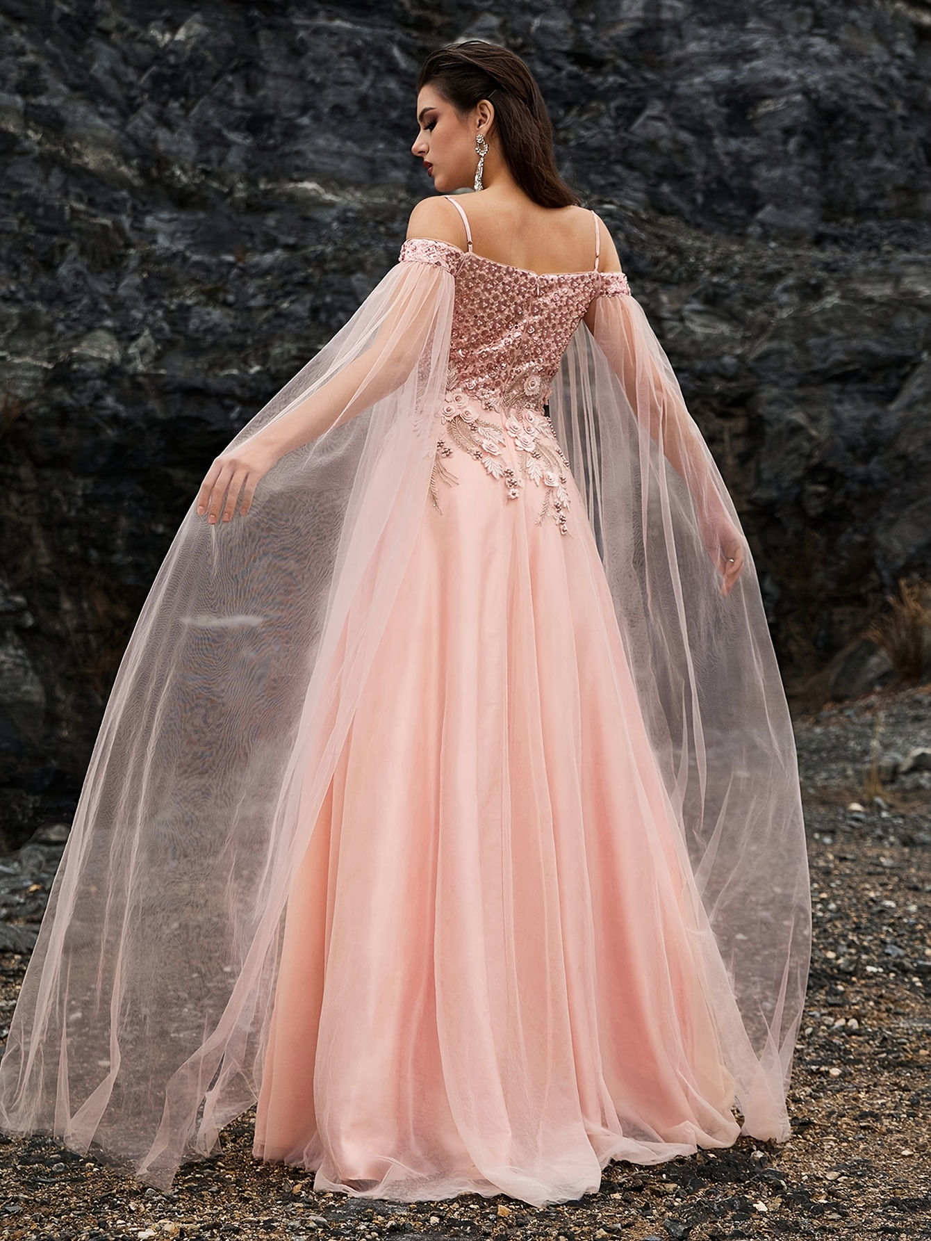 marble brown dress And Stone Print Halter Neck Draped Waist Midi – AX Paris XSS How Can I Stretch This beauty offers a Primary color:Hot pink