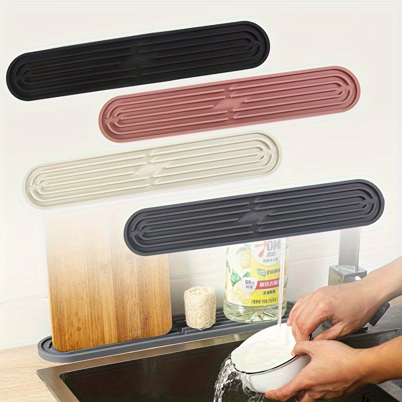 

1pc, Silicone Draining Pad For Kitchen Counter, Non-slip Durable Silicone Dish Mat, Heat Resistant Cup Coaster, Easy To Clean, Kitchen Supplies, Dinning Room Supplies