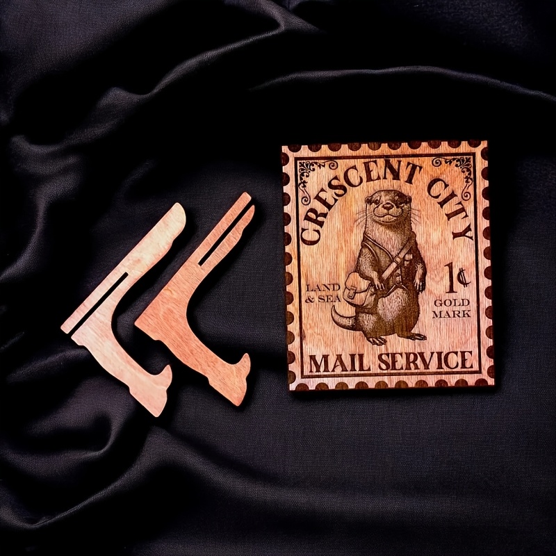TEMU Décoration Rétro Service Postal - Porte-Étiquettes de de Mer, Organisateur de Bureau et Ornement (Avec Base en Bois) - Assemblage Facile, Idéal