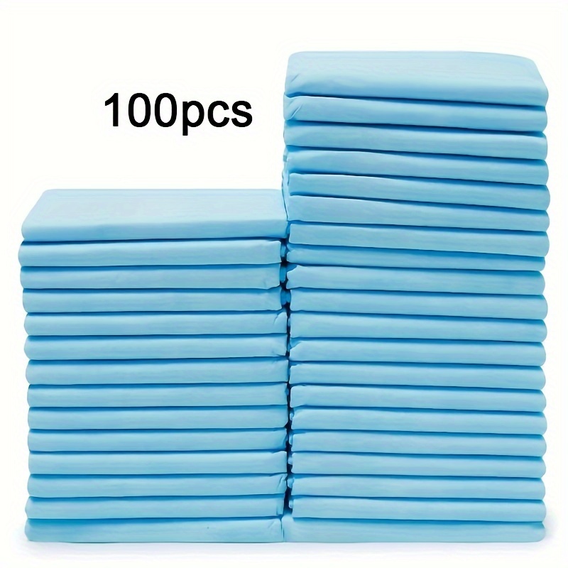 TEMU 50/100pcs Disposable Training Pads, Pee Pads, 23" X 23" Training Pad, Disposable Puppy Pee Pads Quick Absorb And Odor Control, Disposable Pet Pads For Housetraining