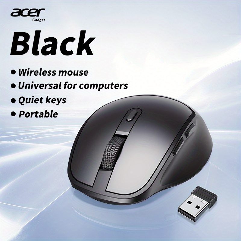 Acer Official Genuine Wireless Silent Mouse, 2.4g, Portable For Office & Business, Slim & Stylish, Ergonomic & Lightweight, Long , High Dpi, Mini Cute Design