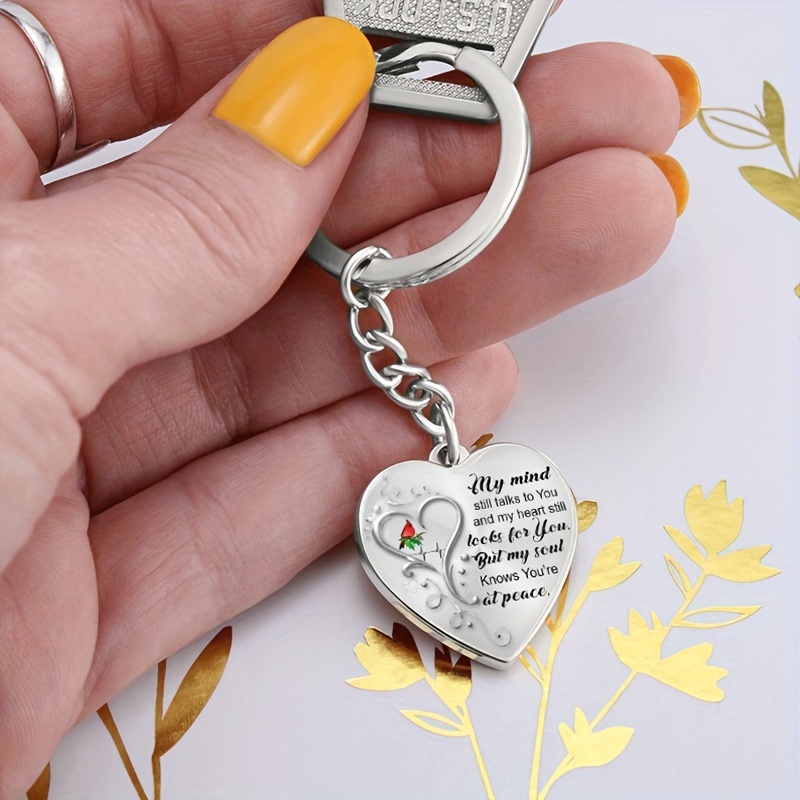 TEMU A Stylish Heart-shaped Pendant Keychain, Perfect For Decorating Bags And Wallets, Making It A Accessory For Anniversary Gifts.