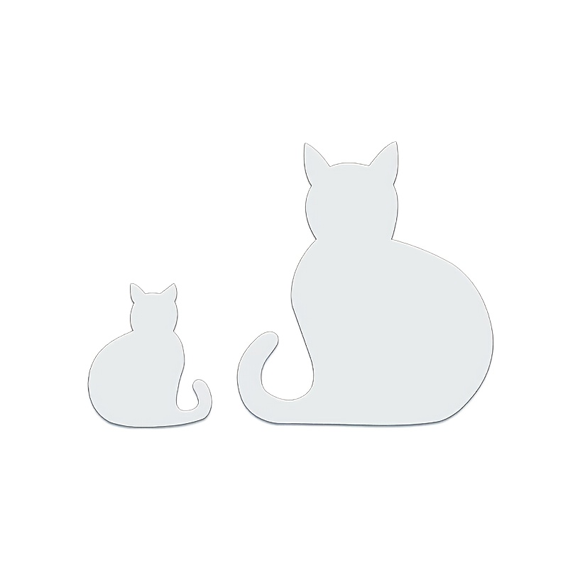 TEMU 2pcs Transparent Pet Clear Cat Applique Templates With Multiple Adorable Cat Silhouette Designs - Precision Sewing Tool Suitable For Bedspread