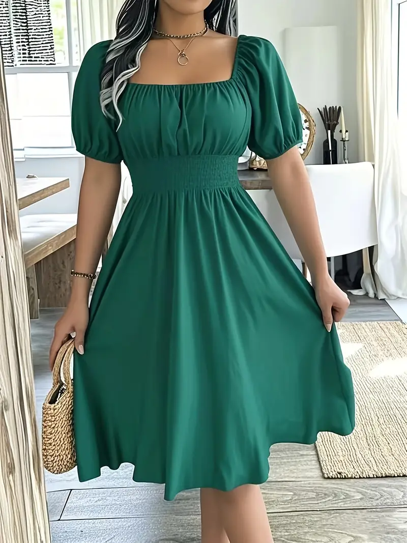 womens emerald sleeve dress square neck elastic - Temu United Arab Emirates womens emerald sleeve dress square neck elastic - Temu United Arab Emirates