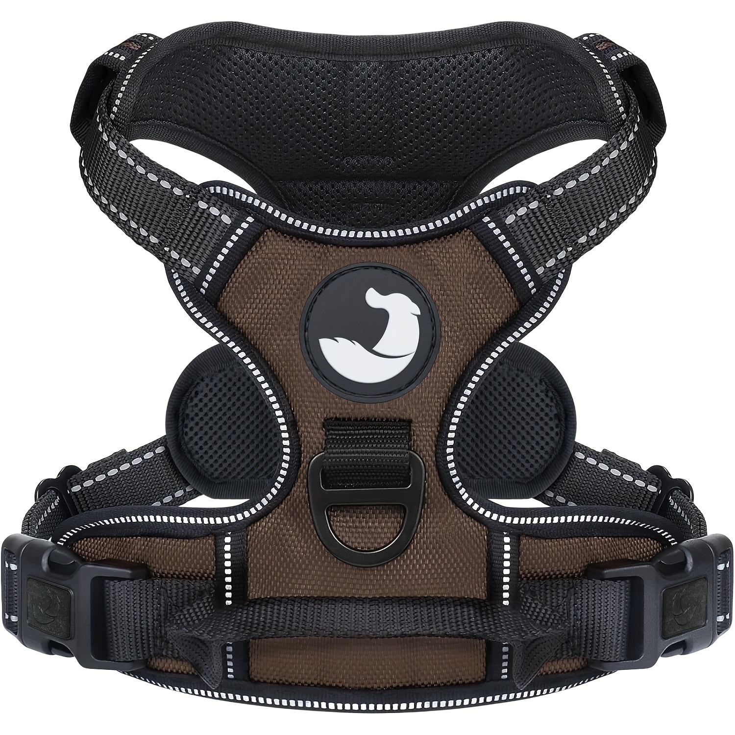TEMU Dog Harness, Reflective Pet Vest With Front And Back 2 Leash Clips, Soft Padded Dog Harnesses With Handle For Training And Walking