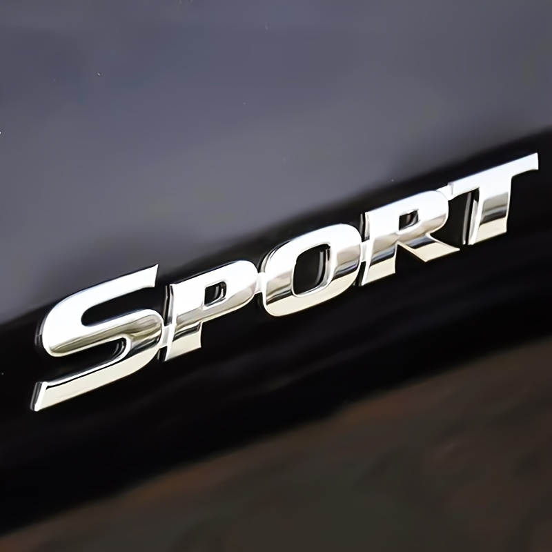 

3d "sport" Emblem Badge - Reflective Metallic Car Door Decal, Fit For Vehicle Styling And Decoration, Sporty Car Emblem| Badge|reflective Material, Car Emblems And Badges